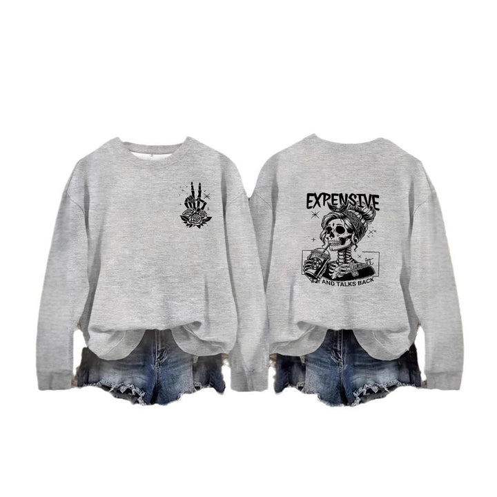 Damen Sweatshirt mit kreativem Motiv und lässigem Schnitt Drune