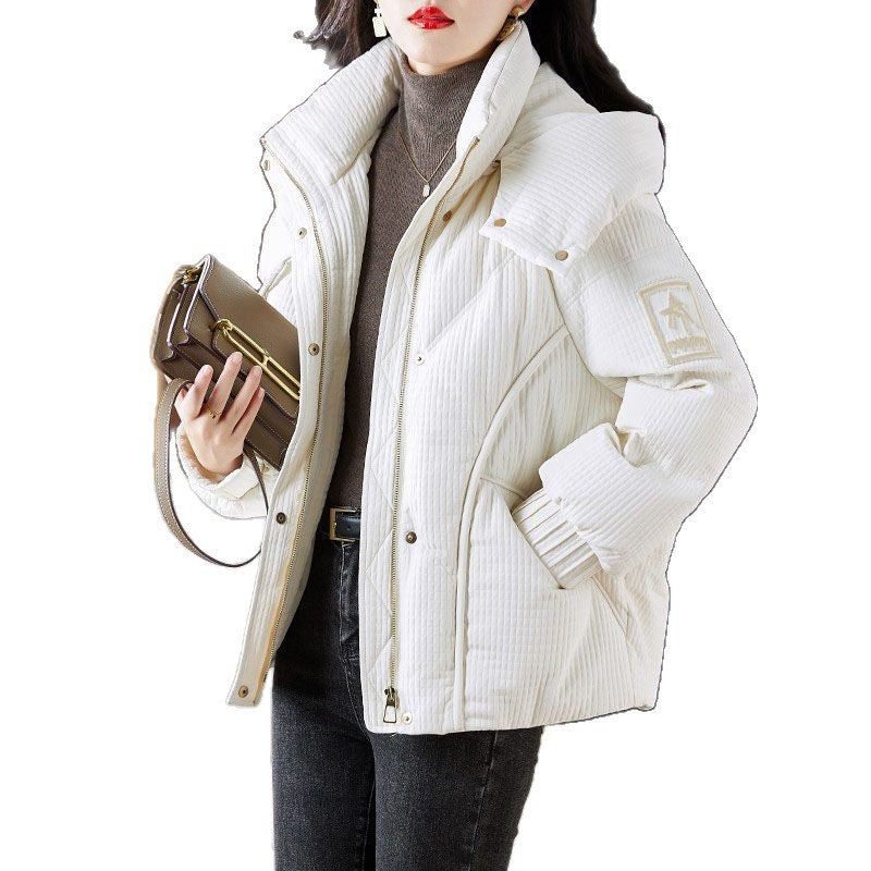 Damen oversized Steppjacke mit praktischem Kapuzen-Design Drune