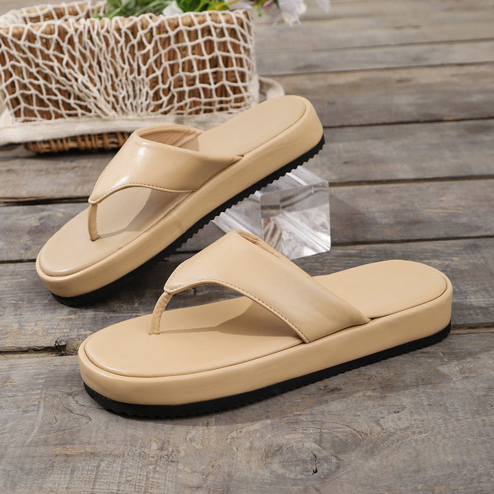 Damen Komfortable Zehensandalen mit ergonomischem Fußbett und rutschfester Sohle Drune