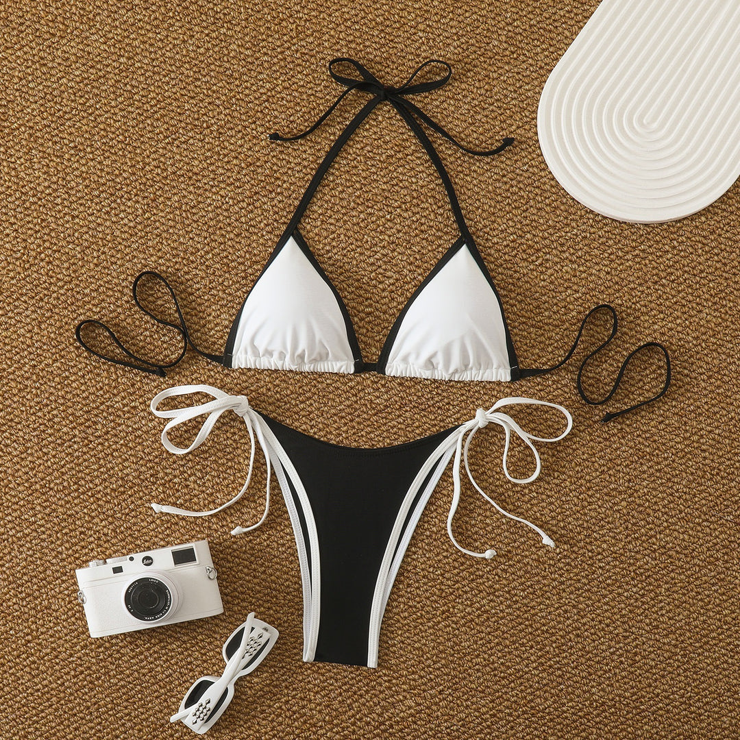 Damen Triangel-Bikini mit eleganten Schleifen Drune