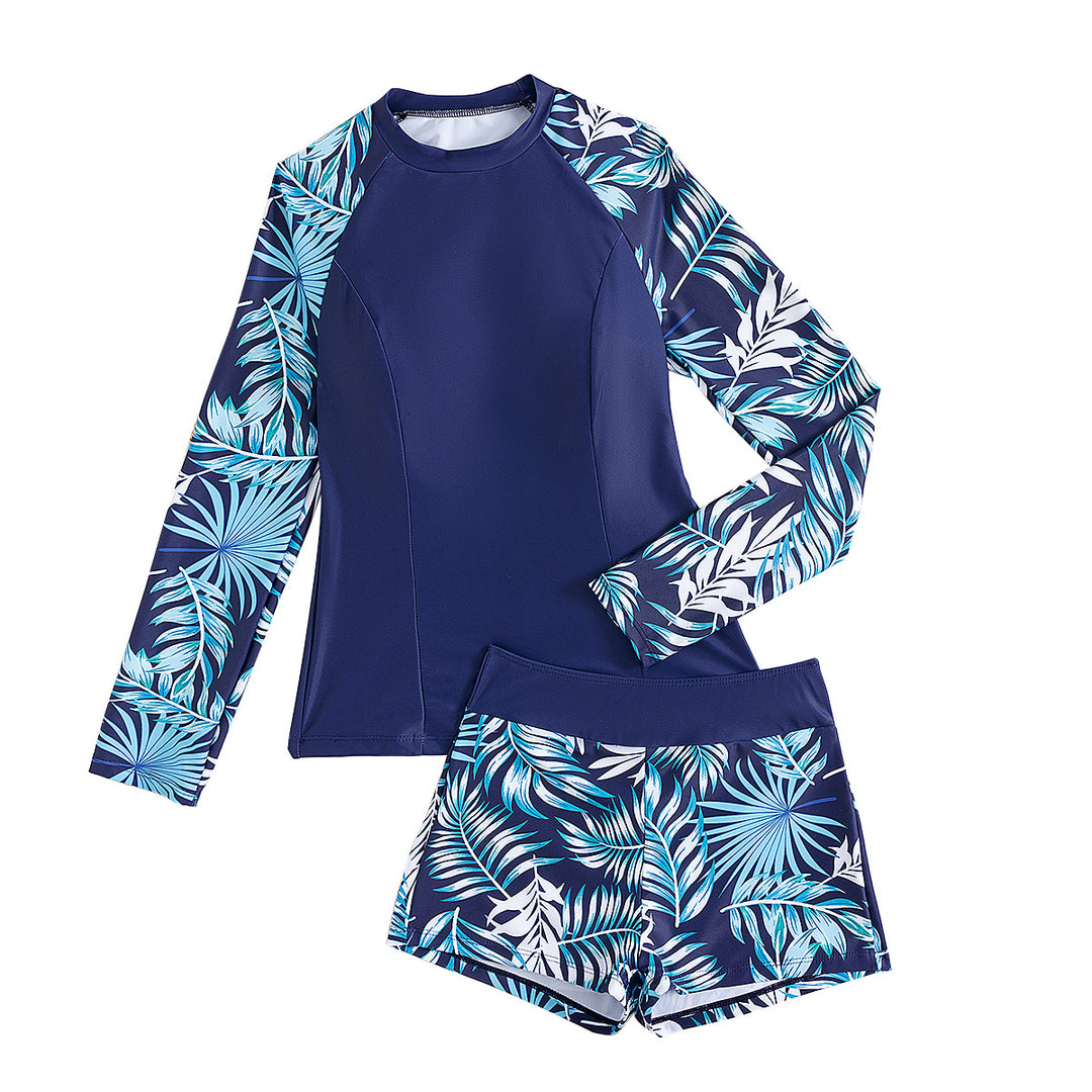 Damen Surfanzug mit langem Arm und stylishen Pflanzenmotiven Drune