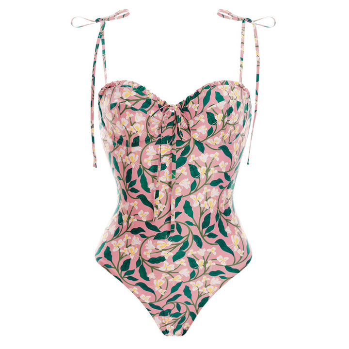 Damen Bikiniset mit verspielten Rüschen und hohem Taillenbund Drune