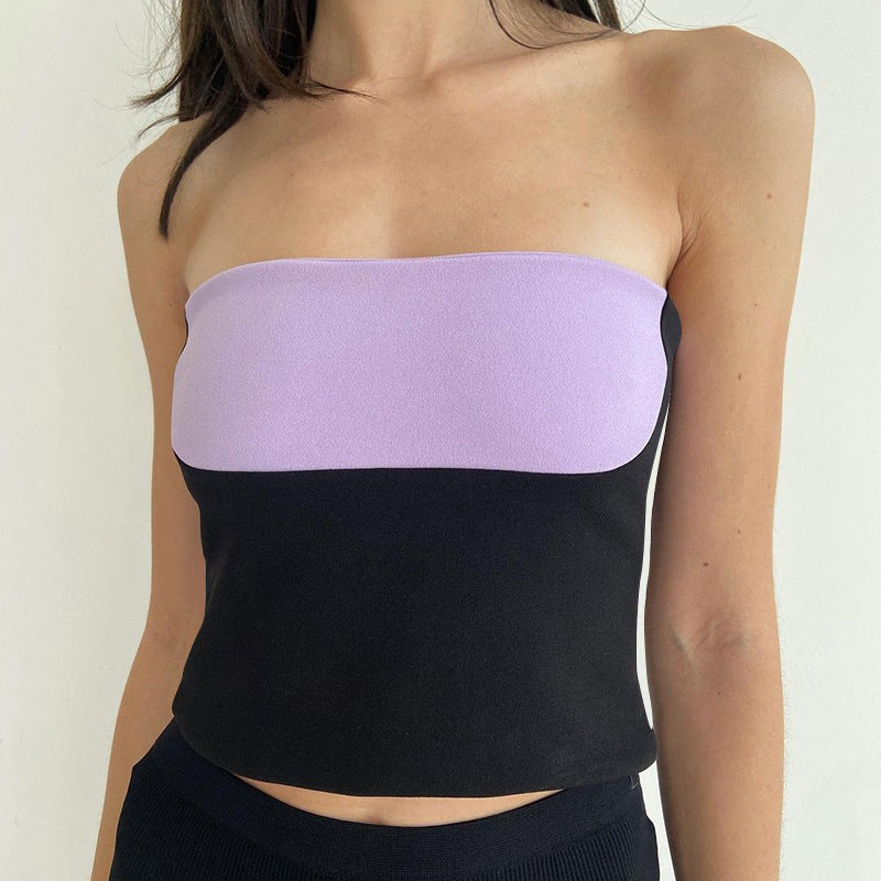Damen Bandeau-Top mit kontrastierenden Farbkombinationen und hochwertiger Materialverarbeitung Drune