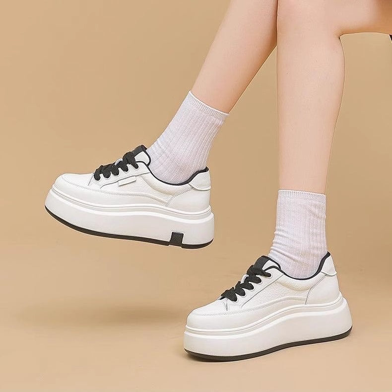 Damen Chunky Sneakers mit hohem Plateau und strapazierfähiger Verarbeitung Drune