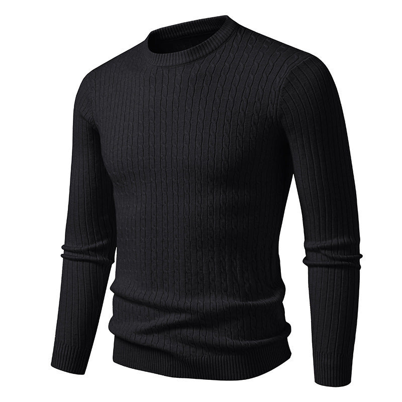 Herren modischer Strickpullover mit strukturiertem Zopfdesign Drune
