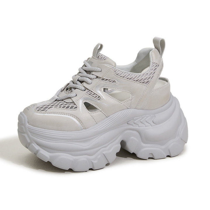 Damen Sneakers mit luftiger Mesh-Oberfläche und extragroßer Plattform Drune