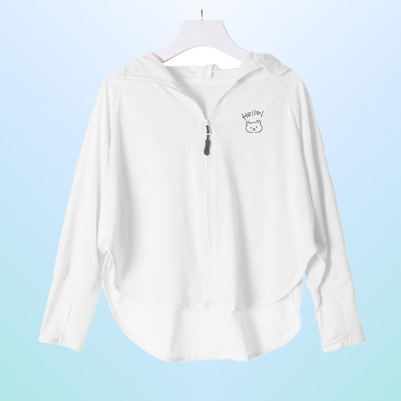 Damen Leichte Sportjacke mit Kapuze und verspieltem Tierdesign Drune