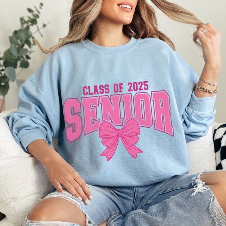 Damen Sweatshirt mit Abschlussjahr und dekorativem Schleifendesign Drune