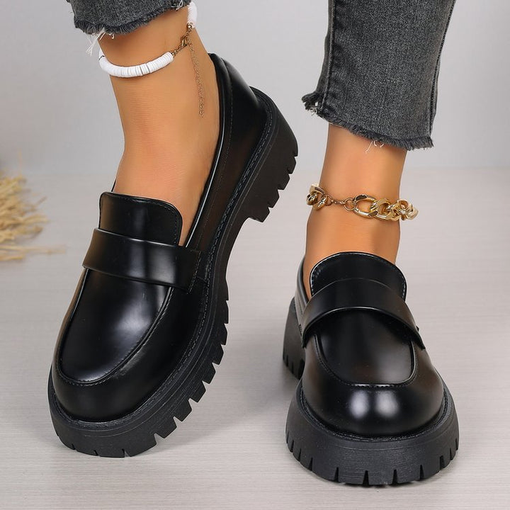 Damen Chunky Loafers mit rutschfester Profilsohle und elegantem Verschluss Drune