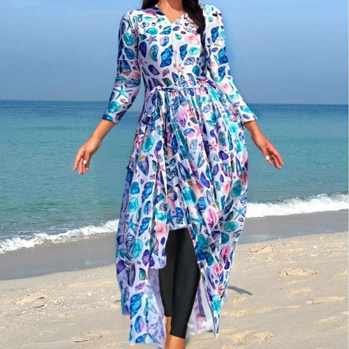 Damen Strandkleid mit asymmetrischem Schnitt Drune