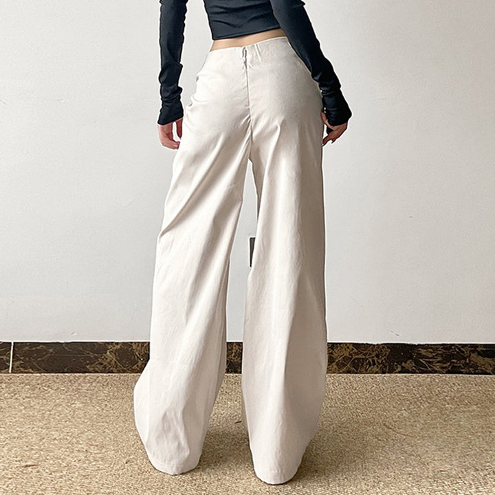 Damen elegante Palazzo-Hose mit raffinierter Drapierung Drune