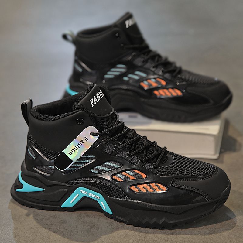 Damen Sportliche High-Top Sneakers mit atmungsaktiven Netzoberflächen und gepolsterter Sohle Drune