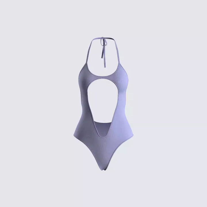 Damen Sportlicher Badeanzug mit innovativem Rückenausschnitt Drune