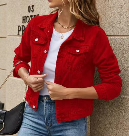 Damen trendige Jeansjacke im lässigen Schnitt Drune