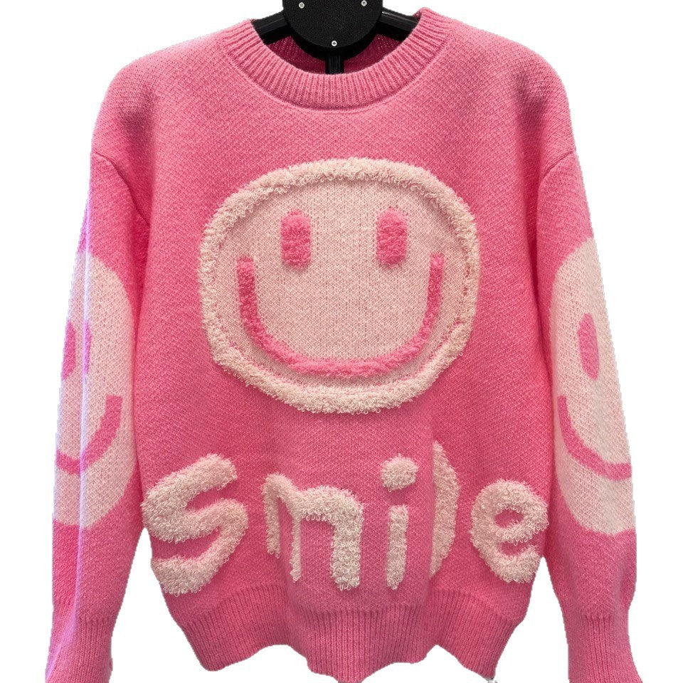 Damen gemütlicher Oversize-Pullover mit lässigem Grafikdesign Drune