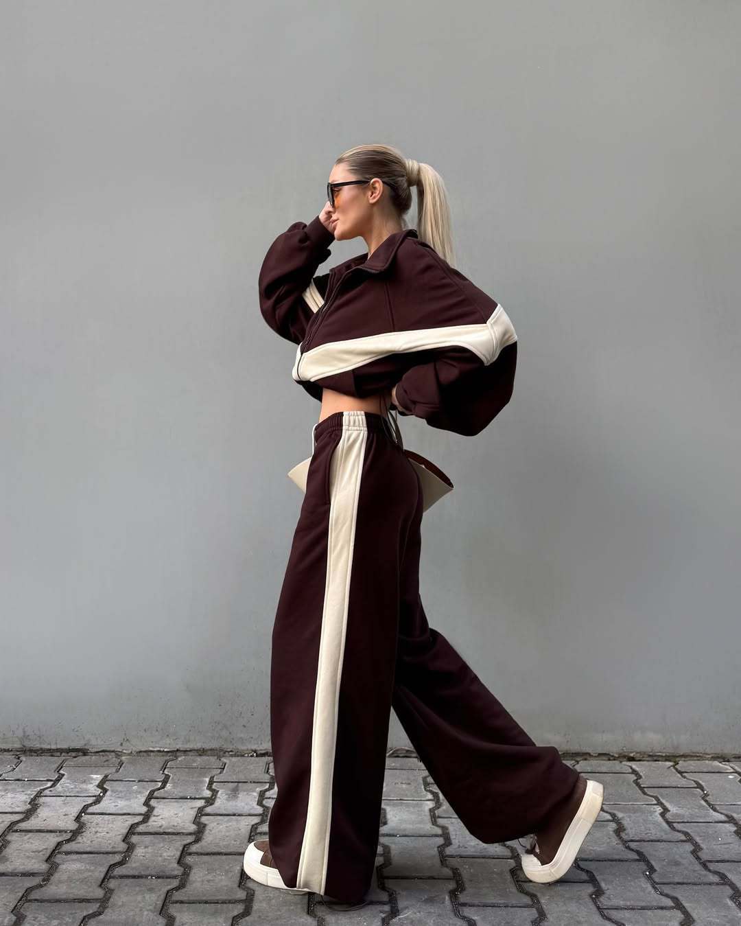 Damen sportlicher Windbreaker mit elastischen Bündchen und reflektierenden Details Drune
