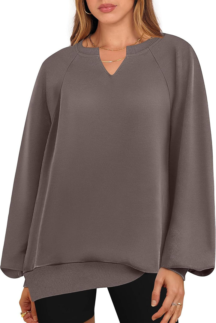 Damen lässiger Pullover mit modernem Kragen Drune