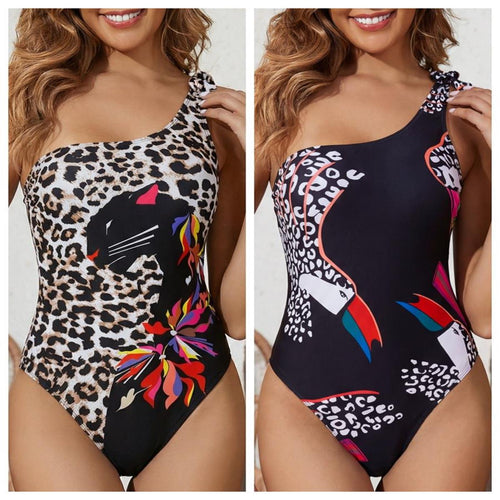 Damen Einteiliger Badeanzug mit asymmetrischem Schnitt und aufregendem Design Drune