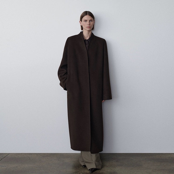 Damen Oversized Trenchcoat aus hochwertigem Wollmix Drune