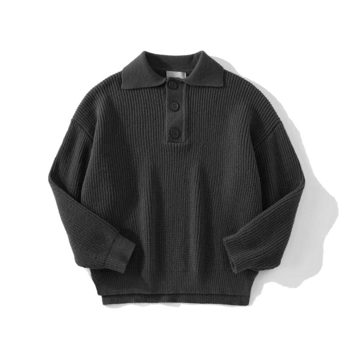 Damen Strickpullover mit modernem Polokragen Drune