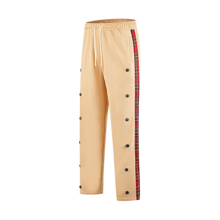 Herren Sportliche Jogginghose mit Druckknopf-Design und elastischem Bund Drune
