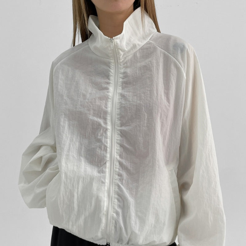 Damen lässige Windbreaker-Jacke Drune