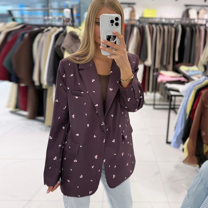 Damen trendiger Blazer mit taillierbarem Gürtel Drune
