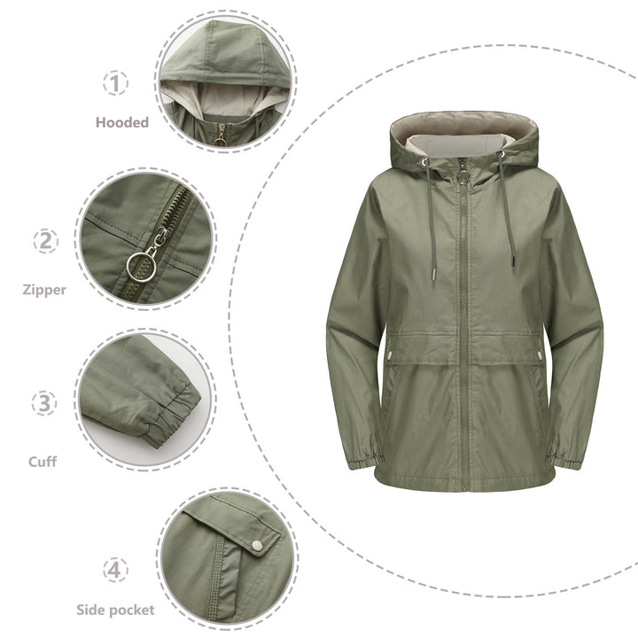 Damen modische Freizeitjacke mit verstellbarem Bund Drune