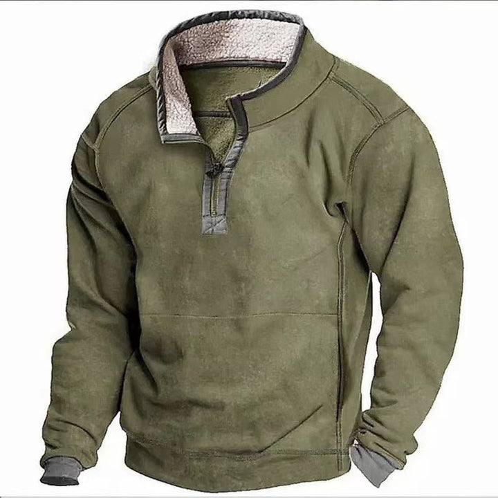 Herren Fleecesweater mit hochgeschlossenem Kragen und praktischem Reißverschluss Drune