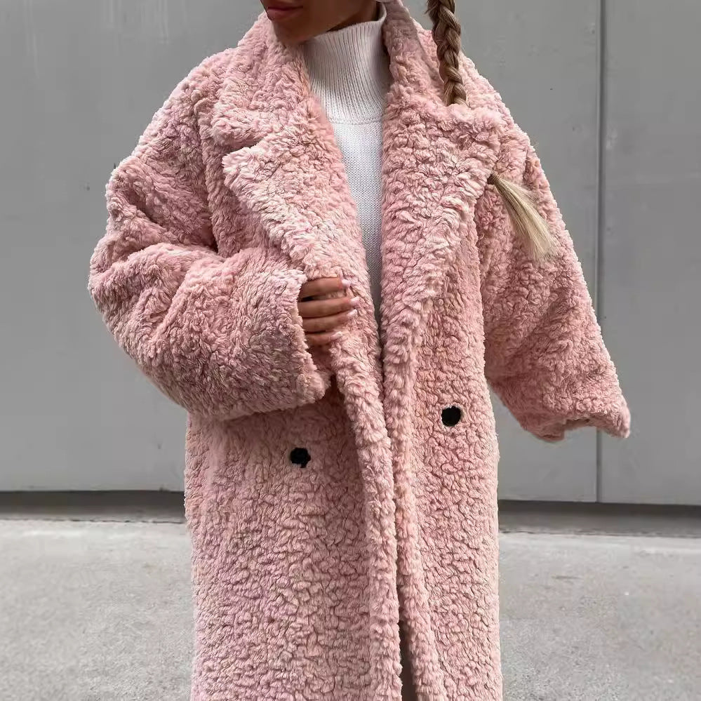 Damen Fleece Mantel Drune