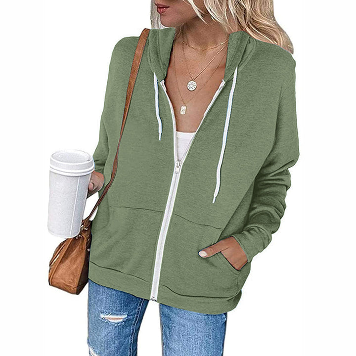 Damen Kapuzenjacke aus weichem Fleece mit praktischen Taschen Drune