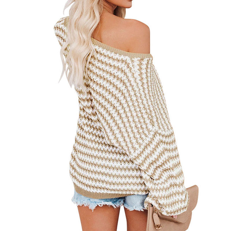 Drune | Gestreifter Strickpullover mit Lässigem Look
