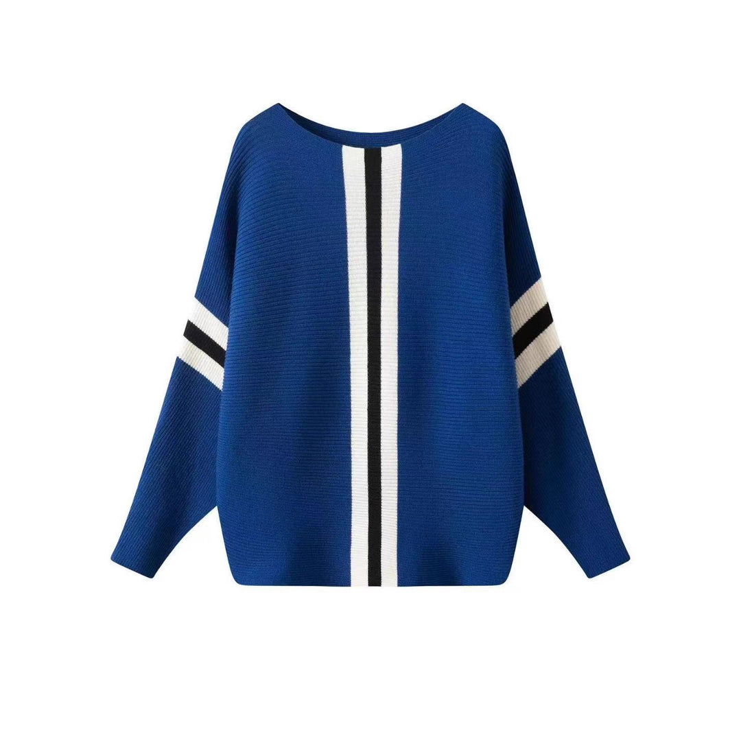 Damen Grobstrickpullover mit modernen Streifen Drune