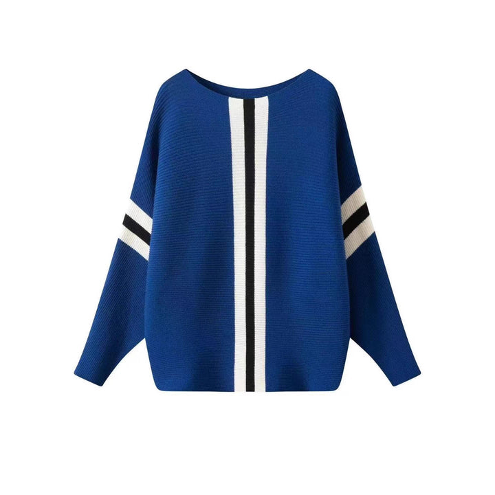 Damen Grobstrickpullover mit modernen Streifen Drune