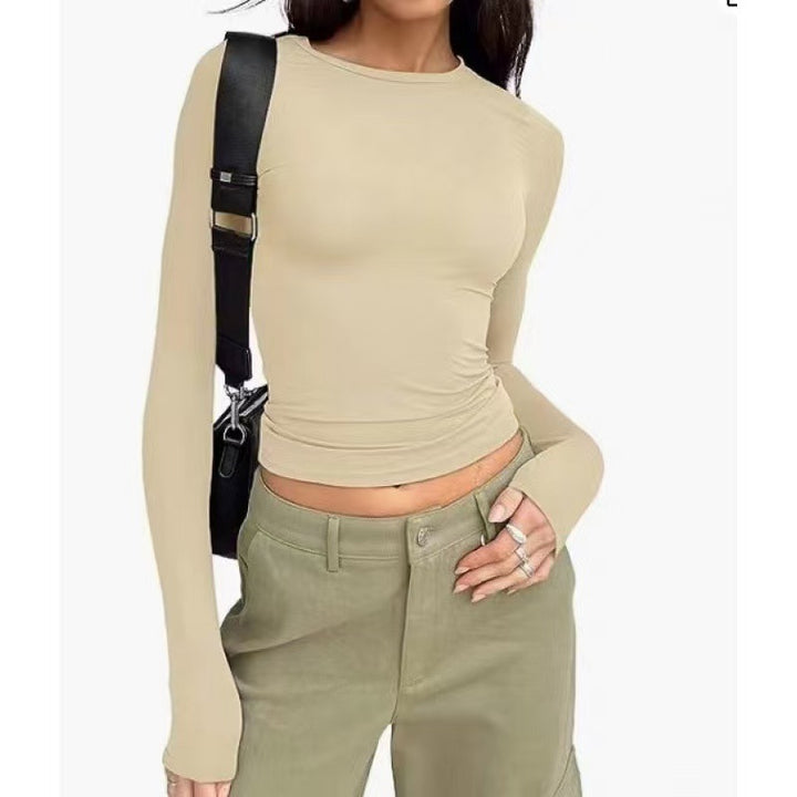 Damen Langarmshirt mit figurbetontem Schnitt Drune