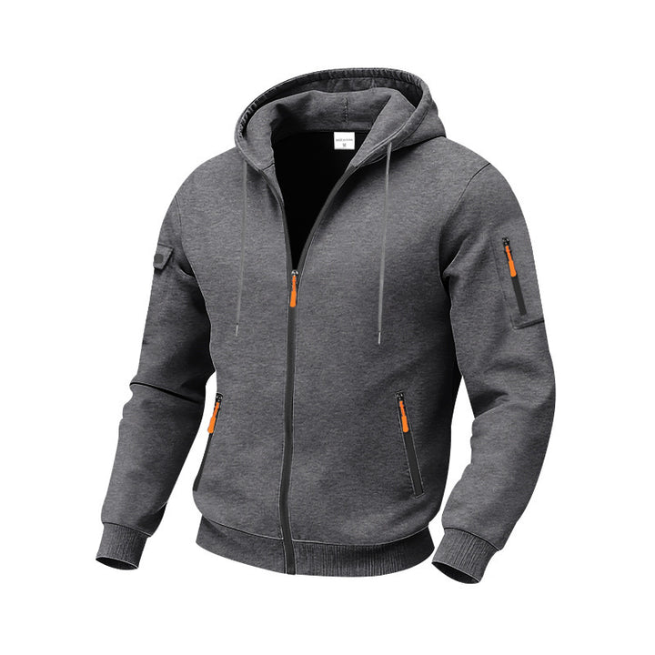 Herren funktionale Kapuzenjacke mit technischen Taschen Drune
