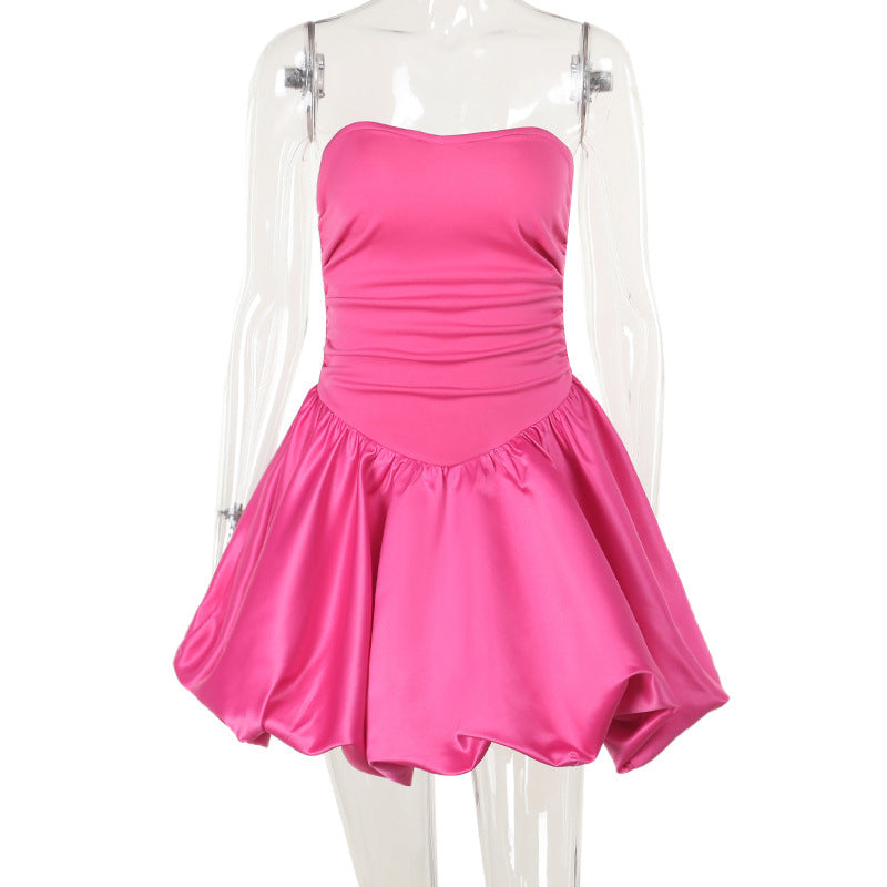 Damen verspieltes Trägerkleid mit voluminösem Rock Drune