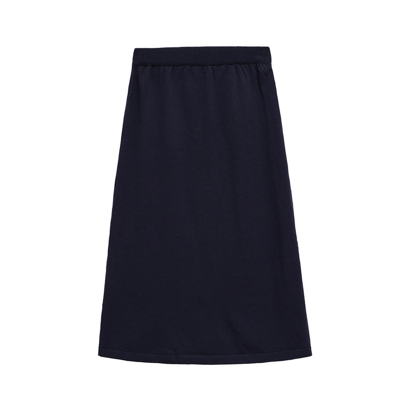 Damen Bequemer Jersey-Rock mit elastischem Bund Drune
