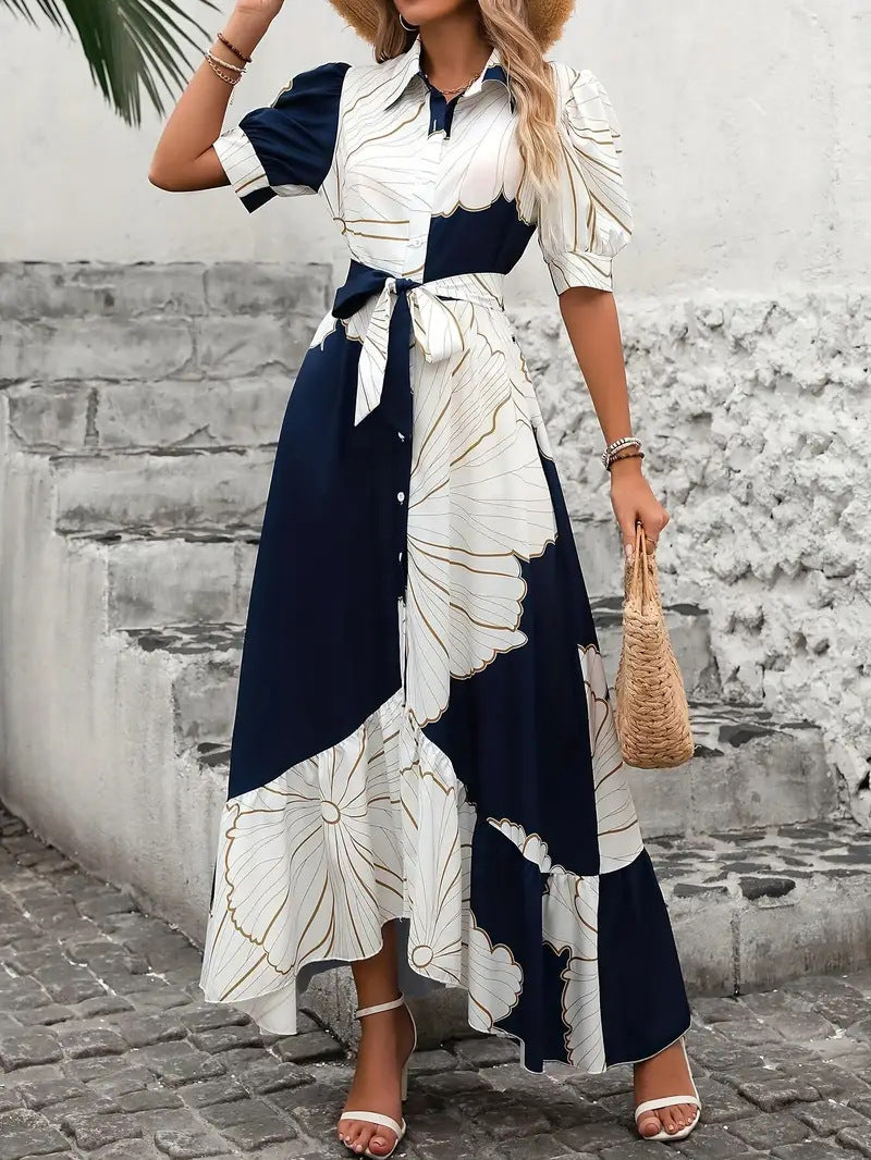 Damen Maxikleid mit floralem Design Drune