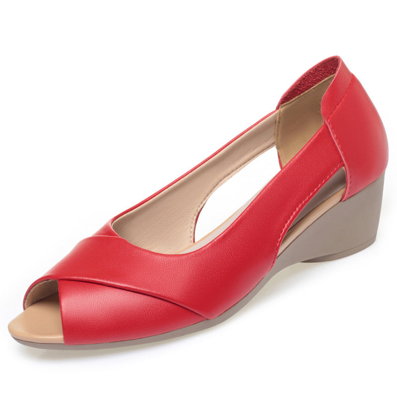 Damen offene Wedgeschuhe mit modischem Schnitt und komfortablem Fußbett Drune