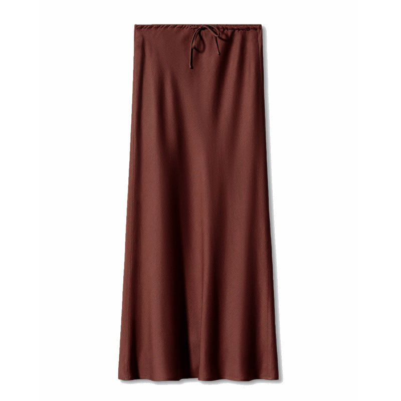 Damen Maxi-Rock mit elastischemBund und seitlicher Bindegurt Drune