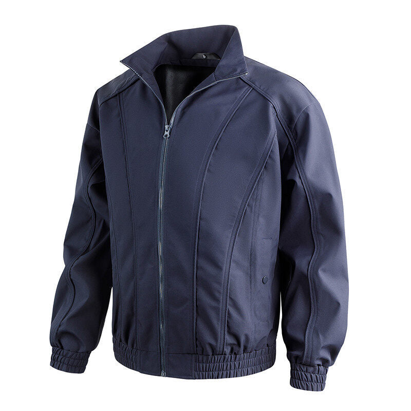 Herren Freizeitjacke mit hochschließendem Kragen und elastischem Bund Drune