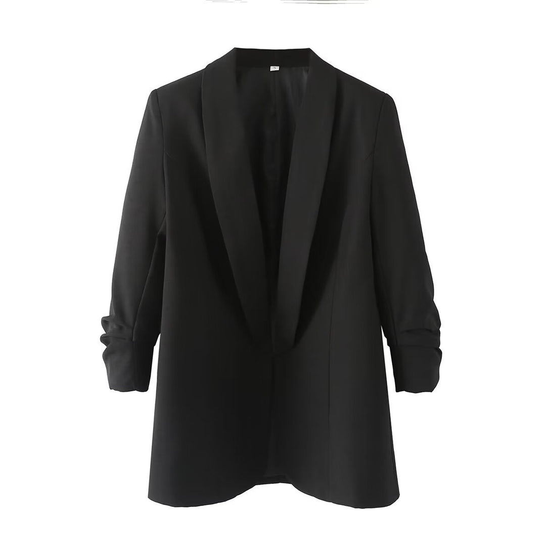 Damen Oversize Blazer ohne Verschluss Drune