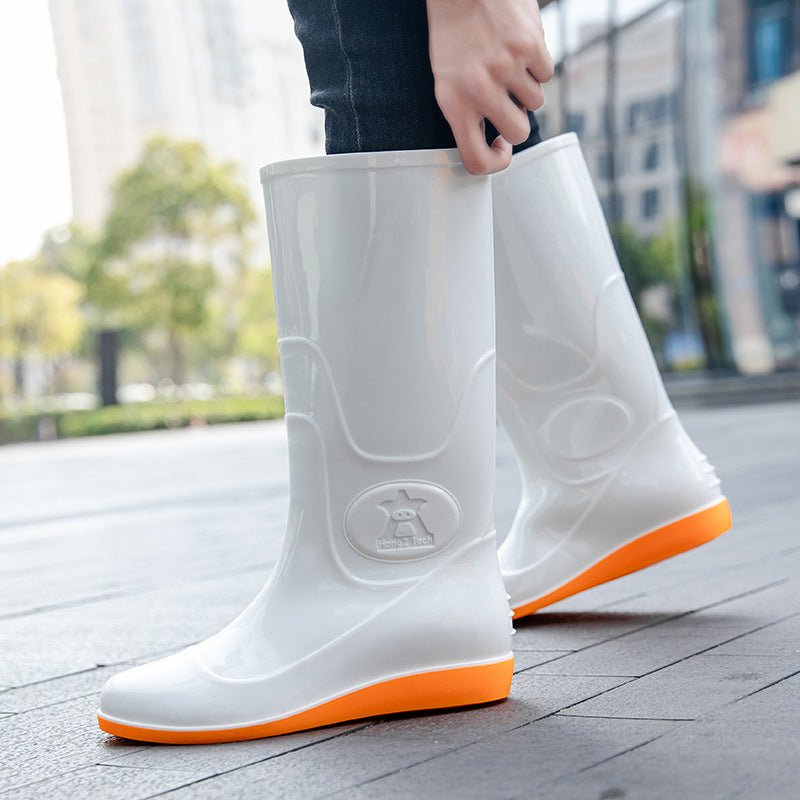 Damen wasserdichte Gummistiefel mit rutschfester Profilsohle und warmem Innenfutter Drune