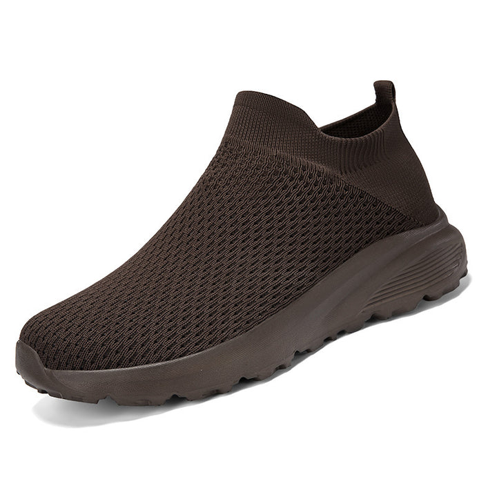 Unisex nan elastischer Strick-Schlupfschuh mit konturierter viskoelastischer Innensohle und rutschfester stoßdämpfender Laufsohle Drune