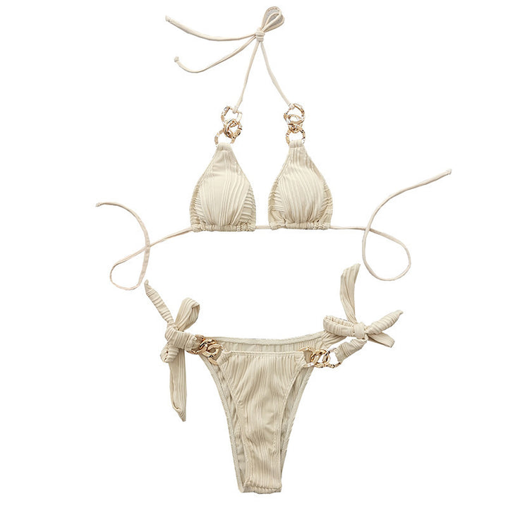 Damen Triangel-Bikini mit Ketten-Detail Drune