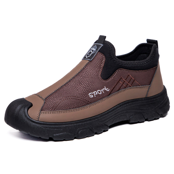 Herren nan robuster Slip-On Arbeitssneaker mit verstärkter Zehenkappe, rutschfester Profilsohle und elastischem Einstieg Drune