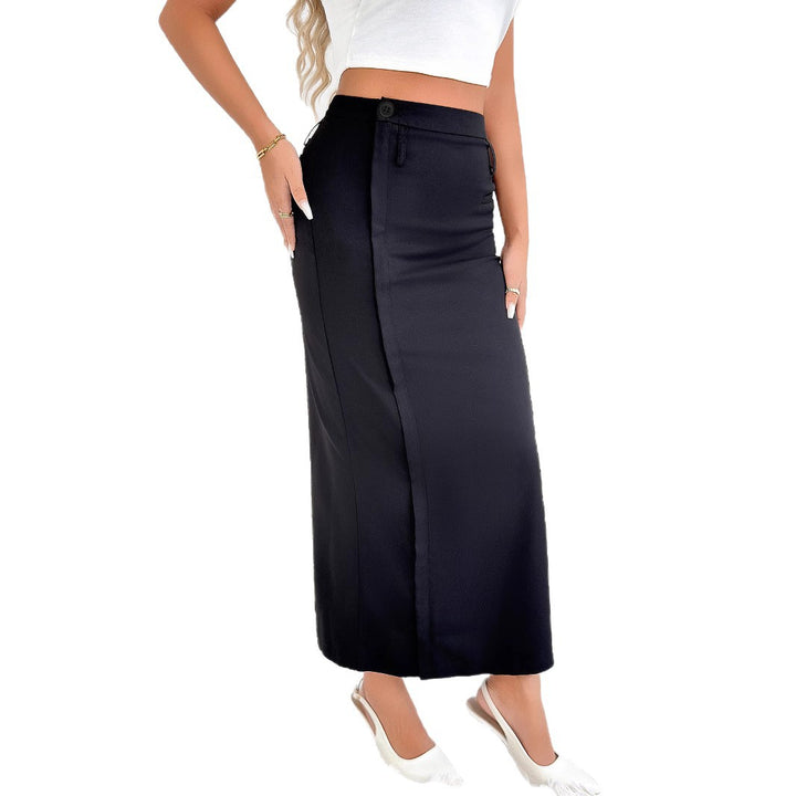 Damen Maxirock mit hohem Schlitz und nahtlosen Taschen Drune