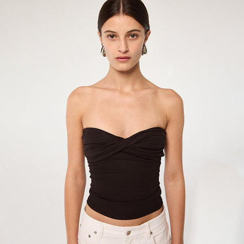 Damen Bandeau-Crop-Top Drune