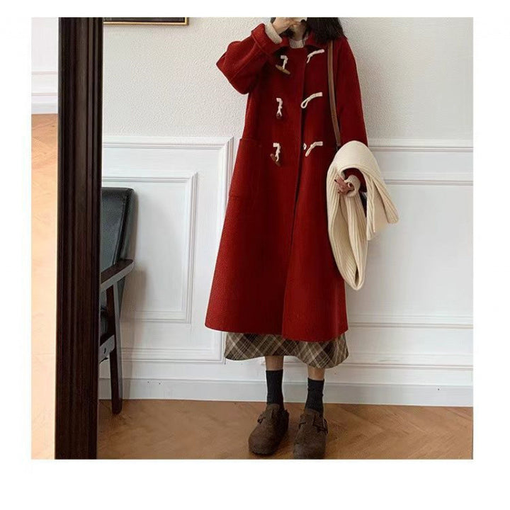 Damen Dufflecoat mit praktischen Taschen und dekorativen Holzknebeln Drune